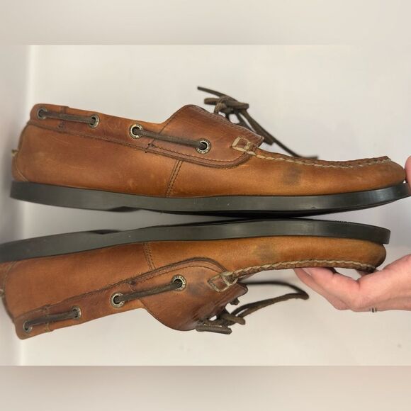 L.L. Bean Men's Boat Mocs Sz 12 Brown - Picture 8 of 9